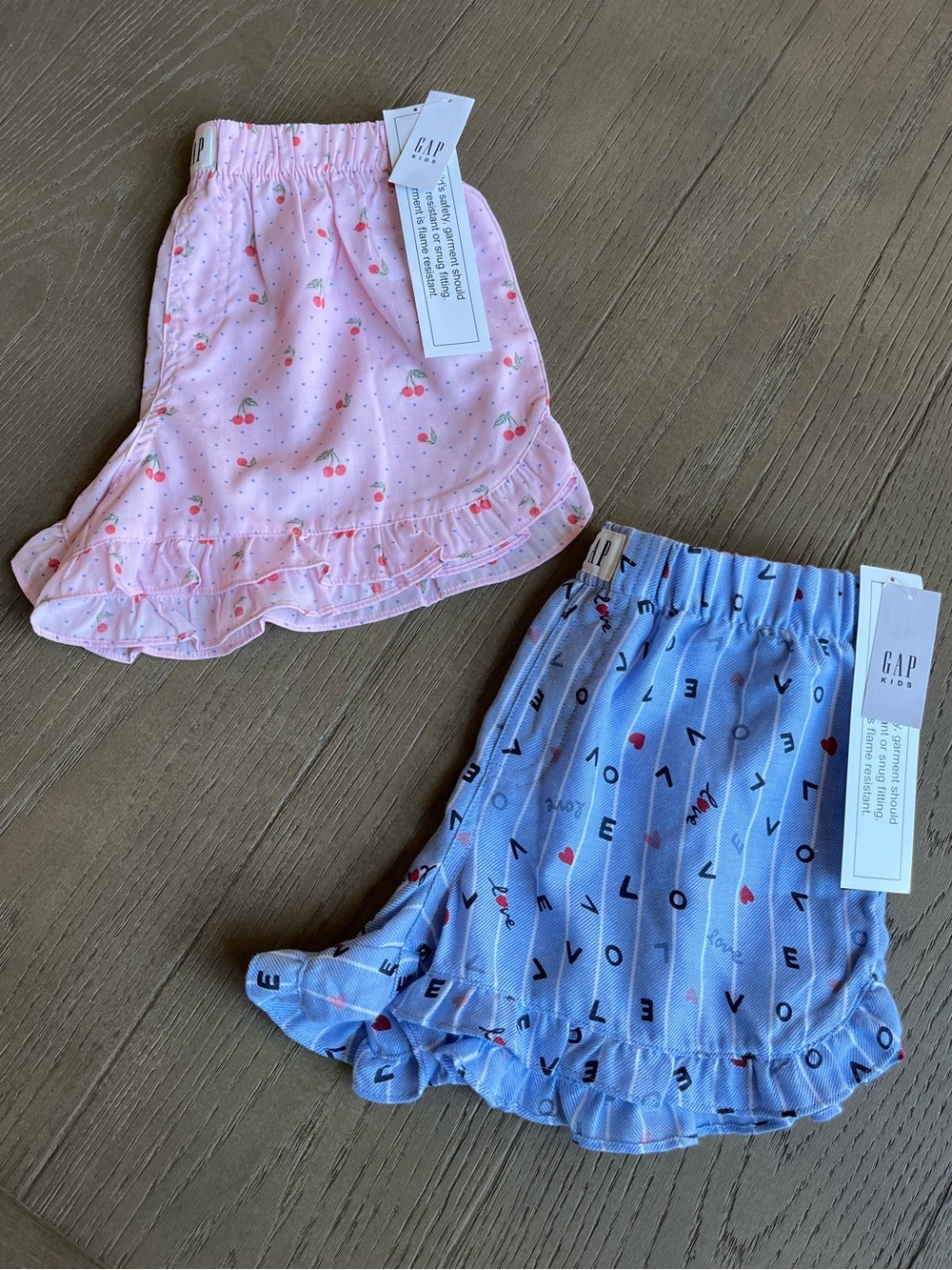 Gap Kids Pajama Shorts Set Boxers Girl Size 10 Love Cherries Pajamas PJs NWT
